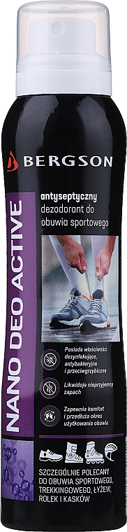 Antyseptyczny dezodorant do obuwia sportowego - Bergson Nano Deo Active — Zdjęcie N1