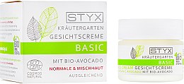 Krem do cery normalnej i mieszanej z olejem z awokado - Styx Naturcosmetic Basic Face Cream With Organic Avocado — Zdjęcie N1