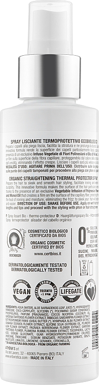 Organiczny termoochronny spray do włosów - Athena's L'Erboristica Trico Bio Spray Termoprotettivo Lisciante "Liscio Assoluto" — Zdjęcie N2