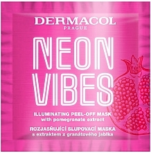 Rozświetlająca maseczka peel-off do twarzy z ekstraktem z granatu - Dermacol Neon Vibes Illuminating Peel-Off Mask — Zdjęcie N1