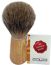 Pędzel do golenia, cienkie włosie, drewno kauczukowe - Golddachs Shaving Brush Finest Badger Rubber Wood — Zdjęcie N1