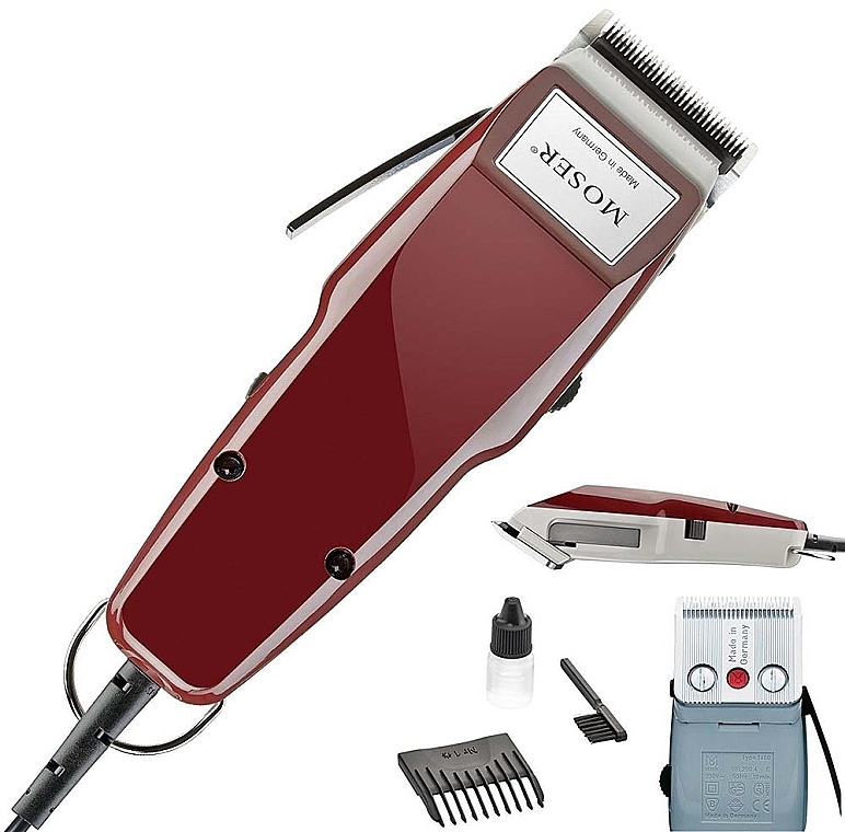 Maszynka do strzyżenia włosów, wibrująca, bordowa - Moser Burgundy  — Zdjęcie N1