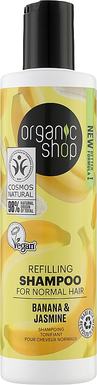 Szampon do włosów Banan i jaśmin - Organic Shop Shampoo — Zdjęcie N1