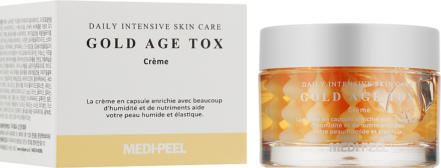 Przeciwzmarszczkowy krem kapsułkowy z ekstraktem ze złotego jedwabnika - MEDIPEEL Gold Age Tox Cream — Zdjęcie N2
