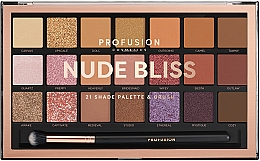 Kup Paletka cieni do powiek - Profusion Cosmetics Nude Bliss 21 Shade Palette & Brush