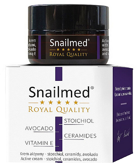 Aktywny krem przeciwzmarszczkowy dla mężczyzn - Snailmed Royal Quality Active Cream — Zdjęcie N1