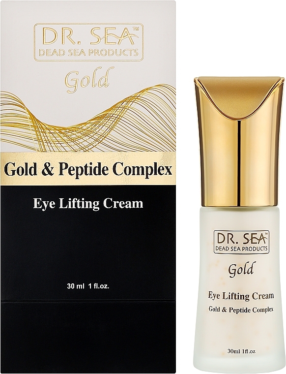 Liftingujący krem pod oczy z kompleksem złota i peptydów - Dr Sea Gold & Peptide Complex Eye Lifting Cream — Zdjęcie N2