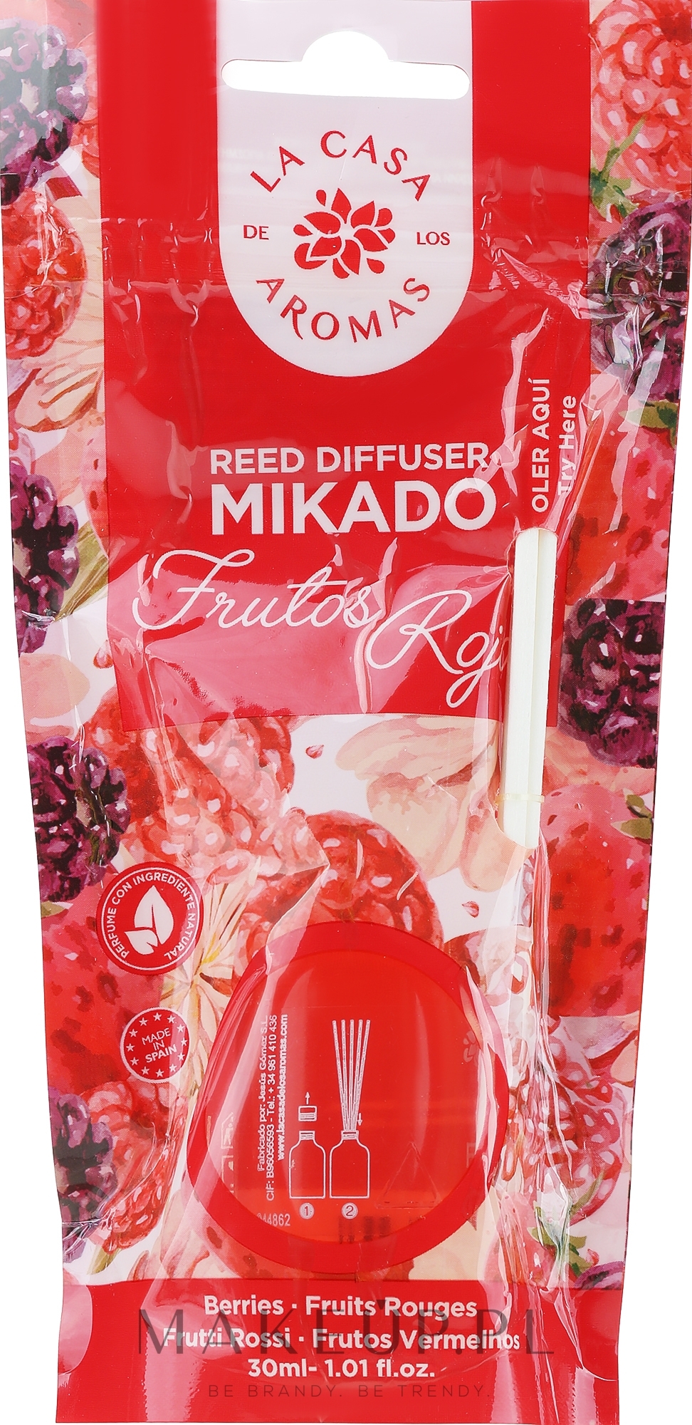 Dyfuzor zapachowy Owoce leśne - La Casa de Los Aromas Mikado Reed Diffuser — Zdjęcie 30 ml