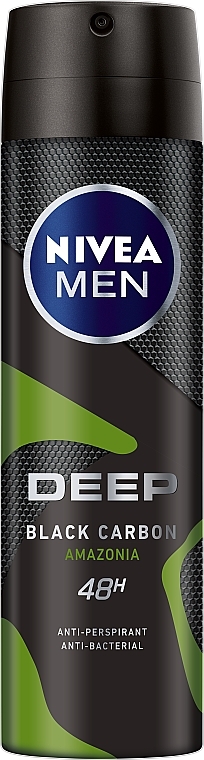 Antyperspirant w sprayu dla mężczyzn - Nivea Men Deep Black Carbon Amazonia Anti-Perspirant