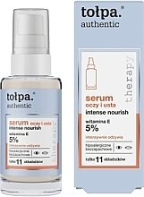 Serum do oczu i ust - Tolpa Authentic Intense Nourish — Zdjęcie N1