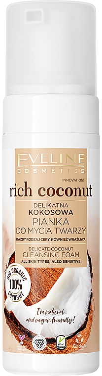 Eveline Cosmetics Rich Coconut  - Kokosowa pianka do mycia twarzy