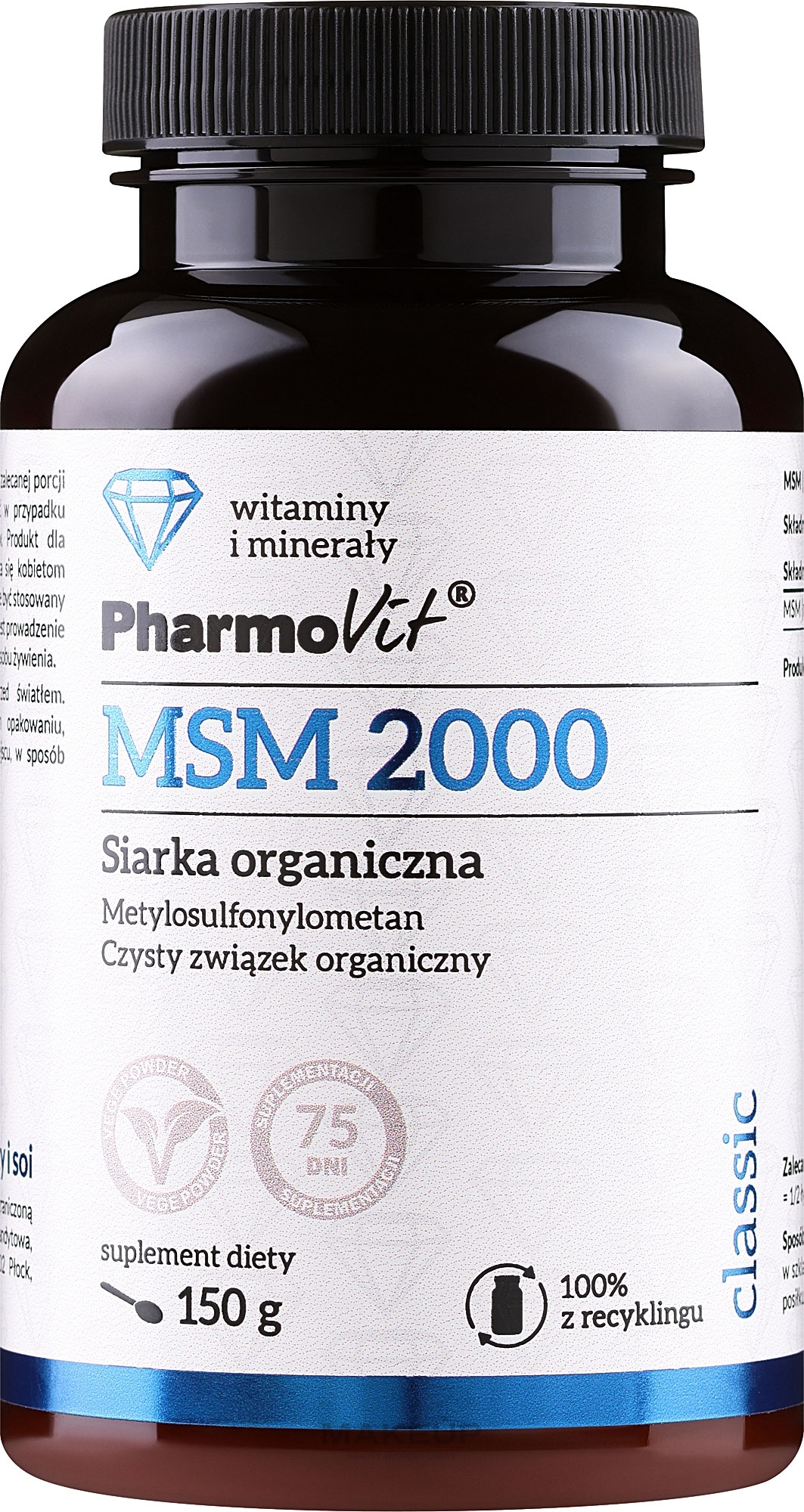 Suplement diety Siarka organiczna - Pharmovit MSM 2000 — Zdjęcie 150 g