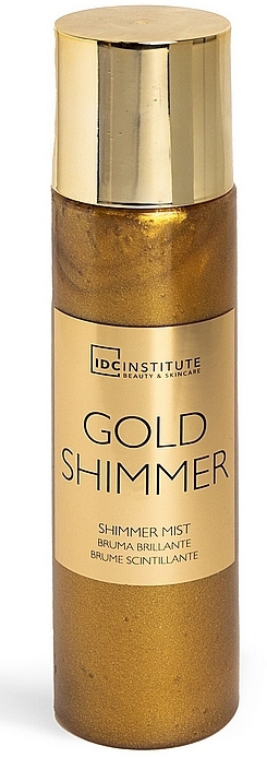 Mgiełka nabłyszczająca do ciała, włosów i twarzy - IDC Institute Gold Shimmer Mist  — Zdjęcie N1