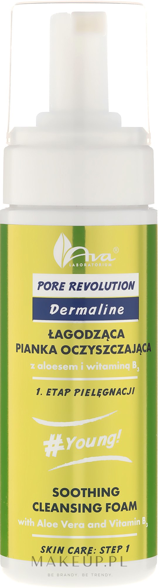 Łagodząca pianka oczyszczająca z aloesem i witaminą B3 - AVA Laboratorium Pore Revolution Dermoprogram — Zdjęcie 150 ml