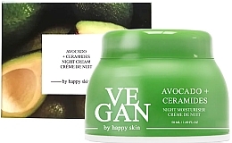Nawilżający krem do twarzy z ekstraktem z awokado i ceramidami - Vegan By Happy Avocado + Ceramides Day & Night Moisturiser — Zdjęcie N2