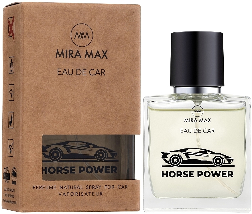 Odświeżacz powietrza do samochodu - Mira Max Eau De Car Horse Power Perfume Natural Spray For Car Vaporisateur — Zdjęcie N3