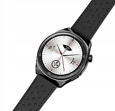Smartwatch męski, czarny pasek - Garett Smartwatch V12 Black Leather — Zdjęcie N4