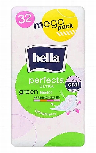 Podpaski Perfecta Ultra Green, 32 sztuki - Bella — Zdjęcie N1