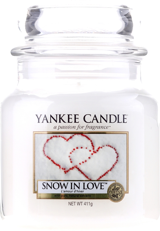 Świeca zapachowa w słoiku - Yankee Candle Snow In Love — Zdjęcie N3