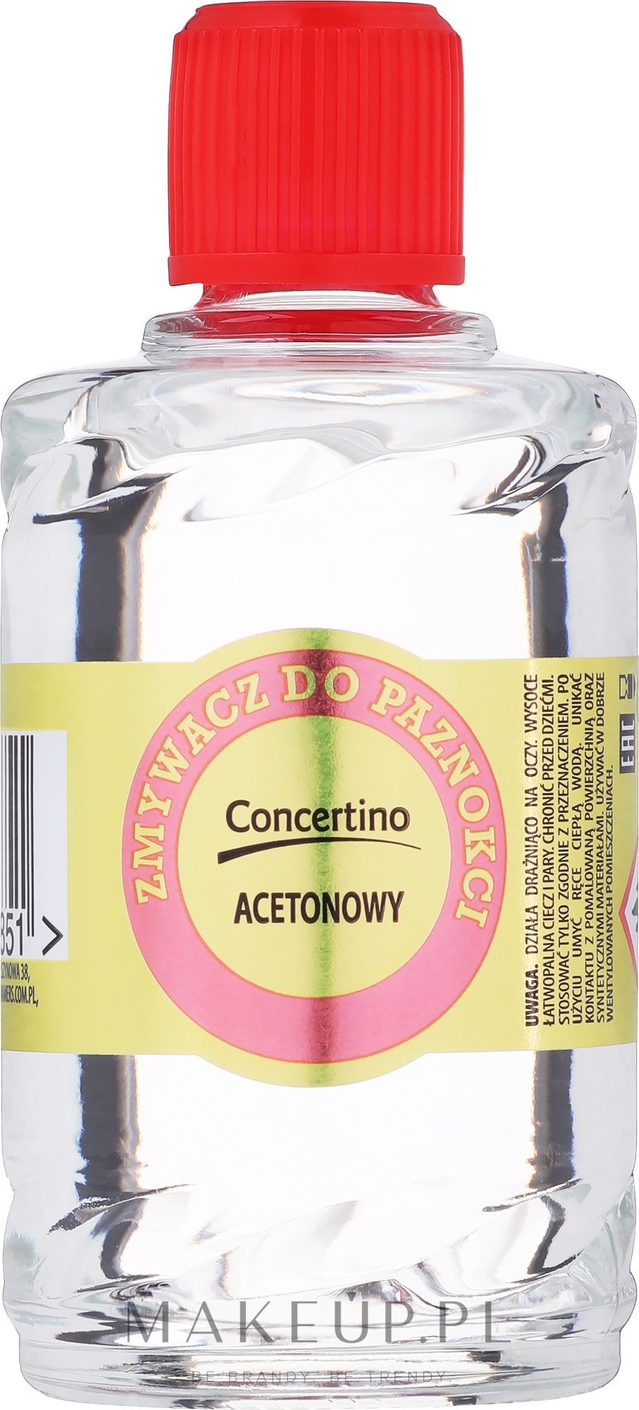 Zmywacz do paznokci z acetonem - Concertino — Zdjęcie 50 ml