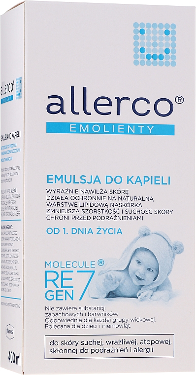 Emulsja do kąpieli dla niemowląt - Allerco Emolienty Molecule Regen7 Emulsion — фото N2