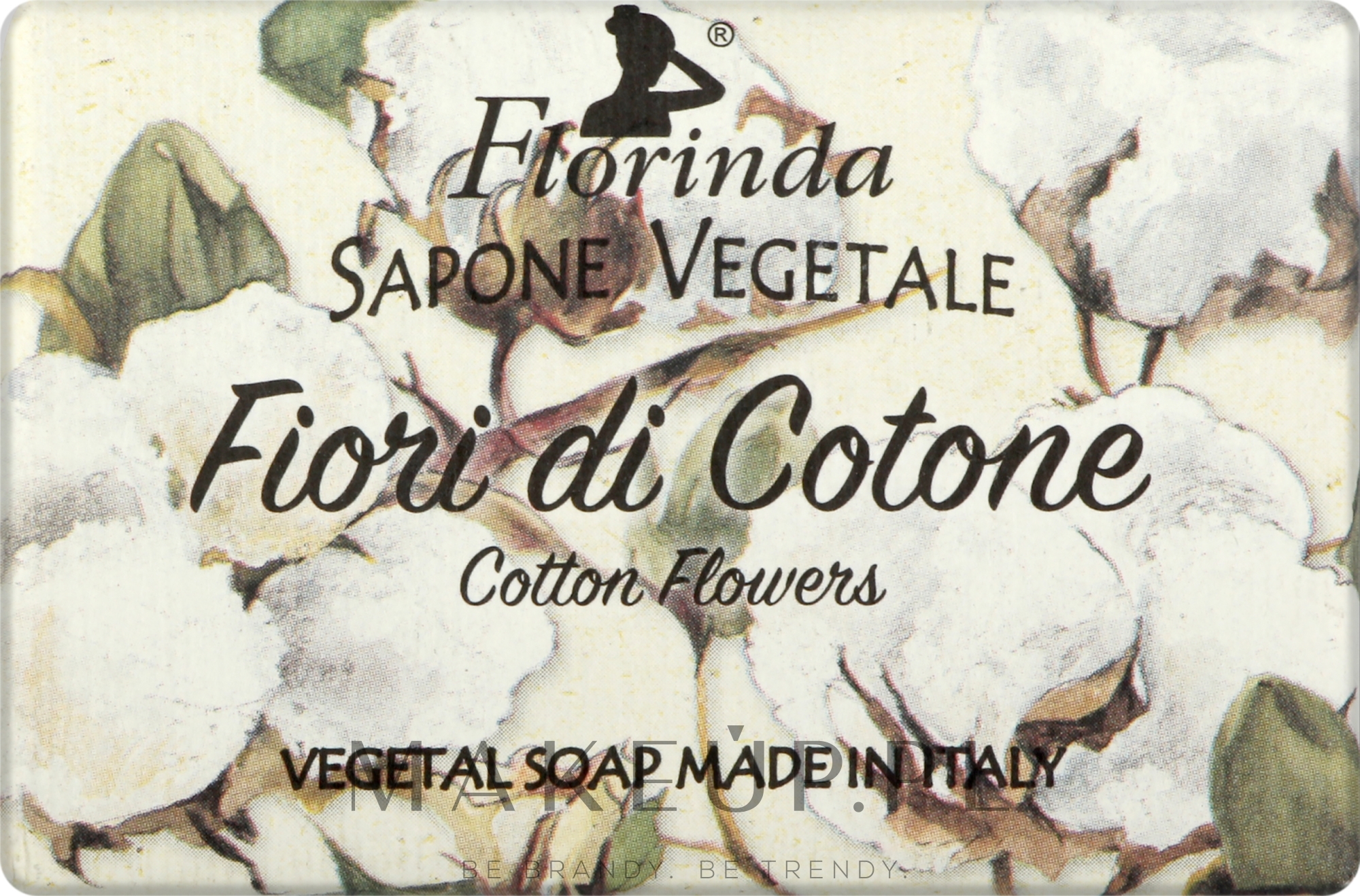 Naturalne mydło w kostce Kwiaty bawełny - Florinda Magic Of Flowers Cotton Flowers Vegetal Soap — Zdjęcie 100 g