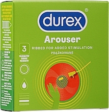 Prezerwatywy prążkowane, 3 szt. - Durex Arouser — Zdjęcie N2