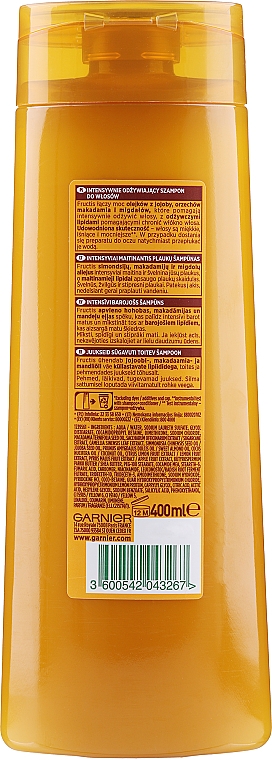 Szampon do włosów bardzo suchych i zniszczonych - Garnier Fructis Oil Repair 3 Butter Shampoo — Zdjęcie N2