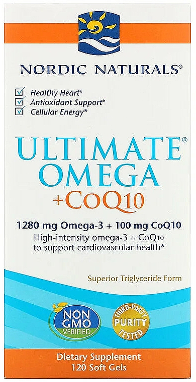 Suplement diety Omega + Koenzym Q10 - Nordic Naturals Ultimate Omega + CoQ10 — Zdjęcie N2