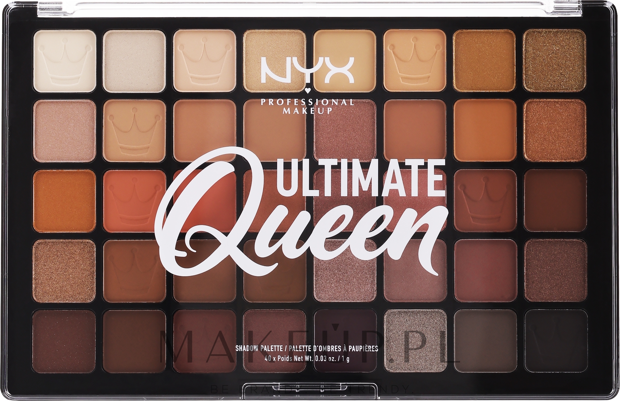 Paleta cieni do powiek - NYX Professional Makeup Makeup Ultimate Queen Eyeshadow Palette 40 Pan Limited Edition — Zdjęcie 40 g