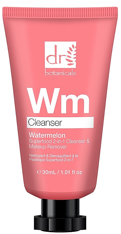 Preparat do mycia twarzy i demakijażu Arbuz - Dr Botanicals Watermelon Superfood 2-in-1 Cleanser & Makeup Remover — Zdjęcie N1
