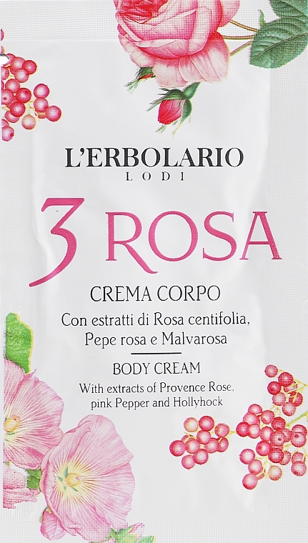 Krem do ciała - L'Erbolario Lodi 3 Rosa Body Cream (próbka) — Zdjęcie N1