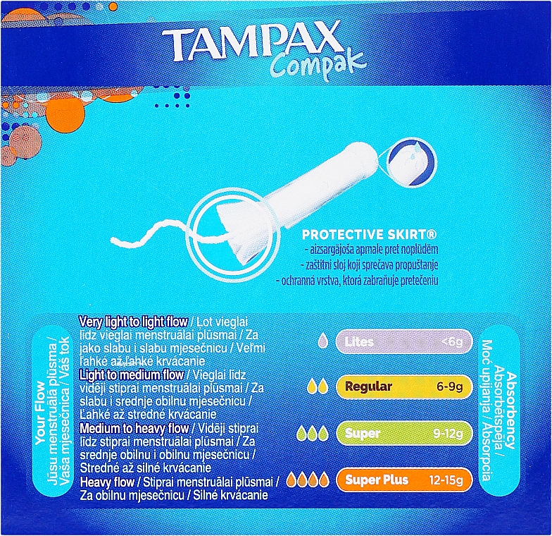 Tampony z aplikatorem, 16 szt. - Tampax Compak Super Plus — Zdjęcie N3