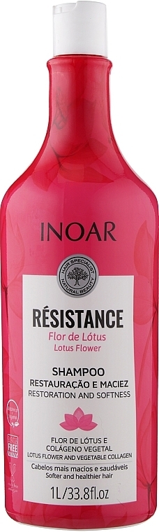 Bezsiarczanowy szampon na wypadanie włosów Lotus - Inoar Resistance Lotus Flower Shampoo — Zdjęcie N2