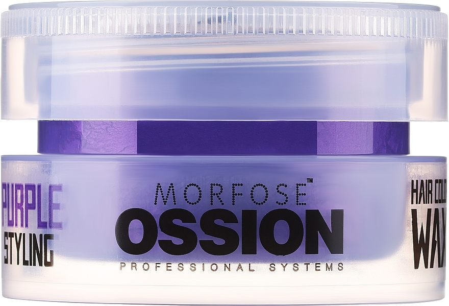 Fioletowy wosk do stylizacji włosów - Morfose Ossion Hair Color Wax Purple Styling — Zdjęcie N2