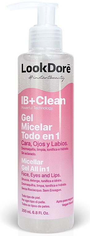 Wielofunkcyjny żel micelarny - LookDore IB+Clean Micellar Gel All in 1 — Zdjęcie N1