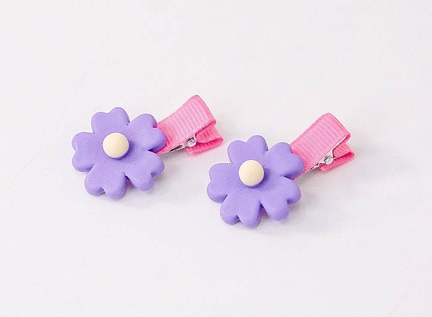 Spinka do włosów z kwiatkiem, fioletowy - Lolita Accessories  — Zdjęcie N2