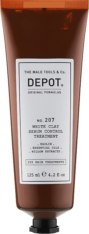 Biała glinka do włosów do kontroli sebum - Depot 207 White Clay Sebum Control Treatment  — Zdjęcie N1