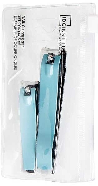 Zestaw, turkusowy - IDC Institute Nail Clipper Set (n/clipper/2pcs) — Zdjęcie N1