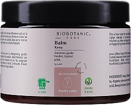 Balsam-maska do włosów farbowanych - BioBotanic Purify Color Keep Balm — Zdjęcie N3
