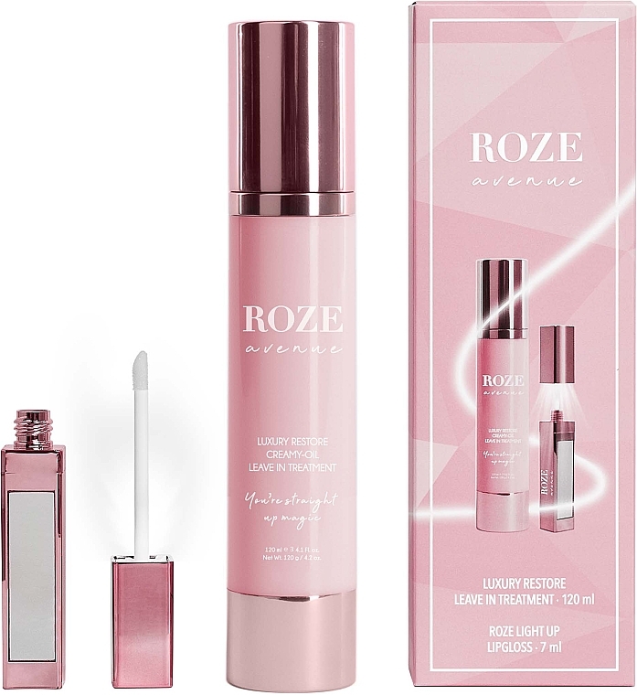 Zestaw - Roze Avenue Leave In & Lipgloss Duo (cr/oil/120ml + lip/gloss/7ml) — Zdjęcie N1
