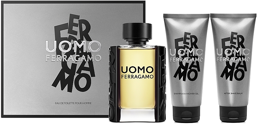 Salvatore Ferragamo Uomo - Zestaw (edt/100ml + sh/gel/100ml + ash/balm/100ml) — Zdjęcie N1