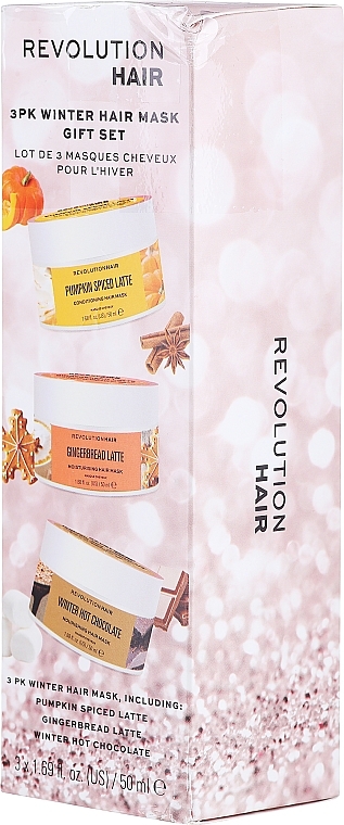 PRZECENA! Zestaw - Revolution Haircare Haircare Winter Hair Mask Gift Set (h/mask/3x50 ml) * — Zdjęcie N2