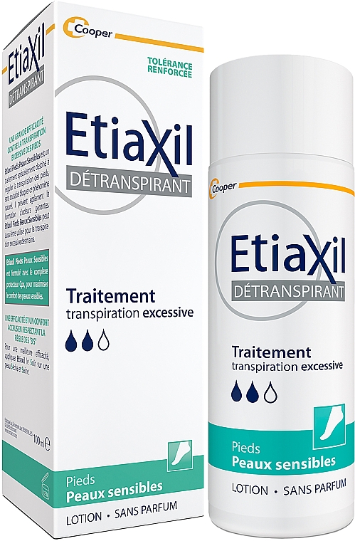 Balsam-antyperspirant do wrażliwej skóry rąk i stóp - Etiaxil Antiperspirant Treatment Sensitive Skin Lotion