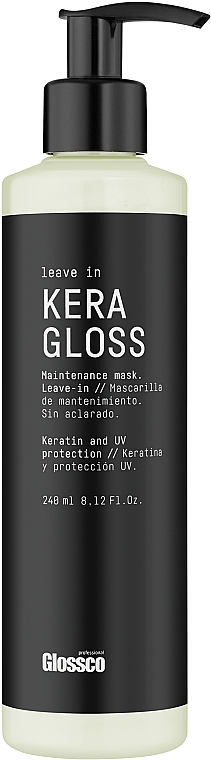 Keratynowa maska do włosów bez spłukiwania - Glossco KeraGloss Maintenance Mask — Zdjęcie N1