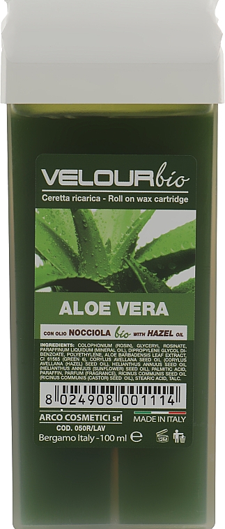 Wosk w kasecie Aloes - Arcocere Velour Bio Aloe Vera — Zdjęcie N1