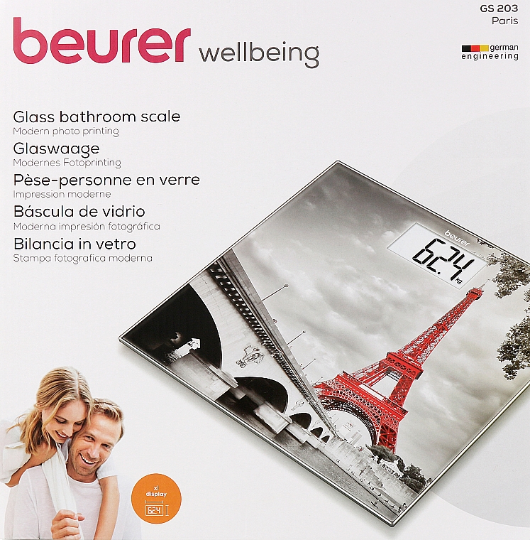 Waga podłogowa szklana - Beurer GS 203 Paris — Zdjęcie N2