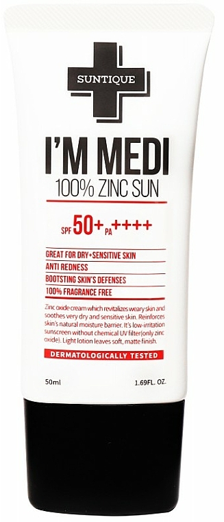 Przeciwsłoneczny krem do twarzy - Suntique I'M Medi 100% Zinc Sun — Zdjęcie N1