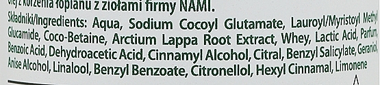 Szampon z ekstraktem z łopianu na bazie serwatki - Nami — Zdjęcie N3