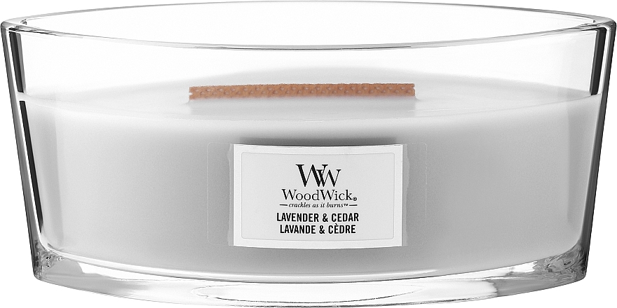 PRZECENA! Świeca zapachowa w szkle - WoodWick Lavender and Cedar Candle * — Zdjęcie N5